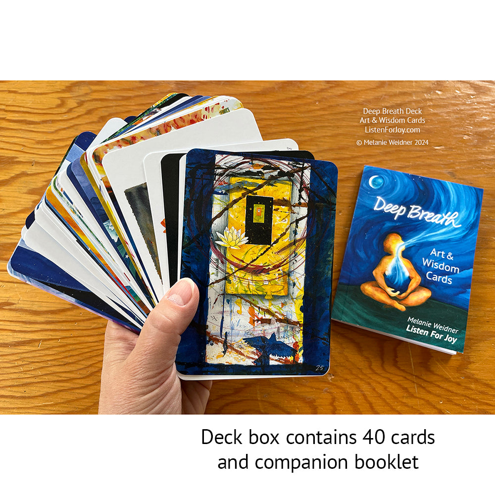 My Spiritual Reading Cards 74枚セット Product: Art Card Deck - Deep Breath | Listen For Joy | Spiritual Art