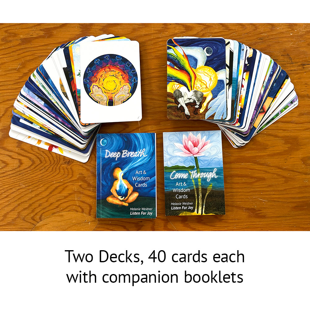 Product: Art Wisdom Cards, 2-Deck Set | Listen For Joy | Spiritual Art