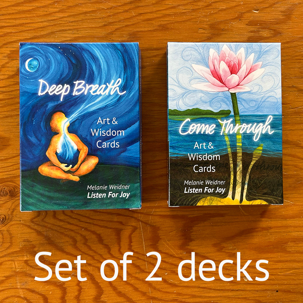 Product: Art Wisdom Cards, 2-Deck Set | Listen For Joy | Spiritual Art