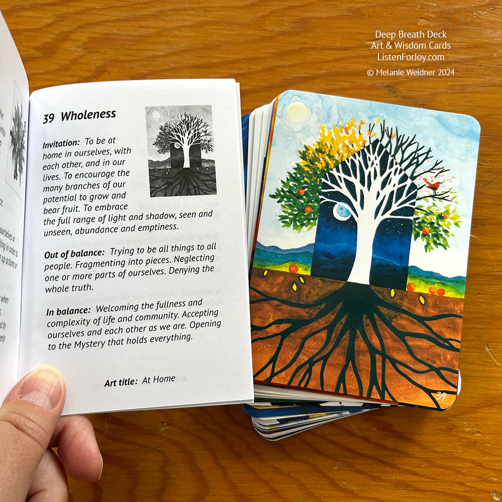 Product: Art Card Deck - Deep Breath | Listen For Joy | Spiritual Art