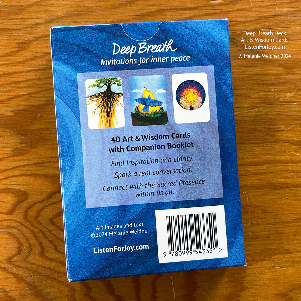 Product: Art Card Deck - Deep Breath | Listen For Joy | Spiritual Art