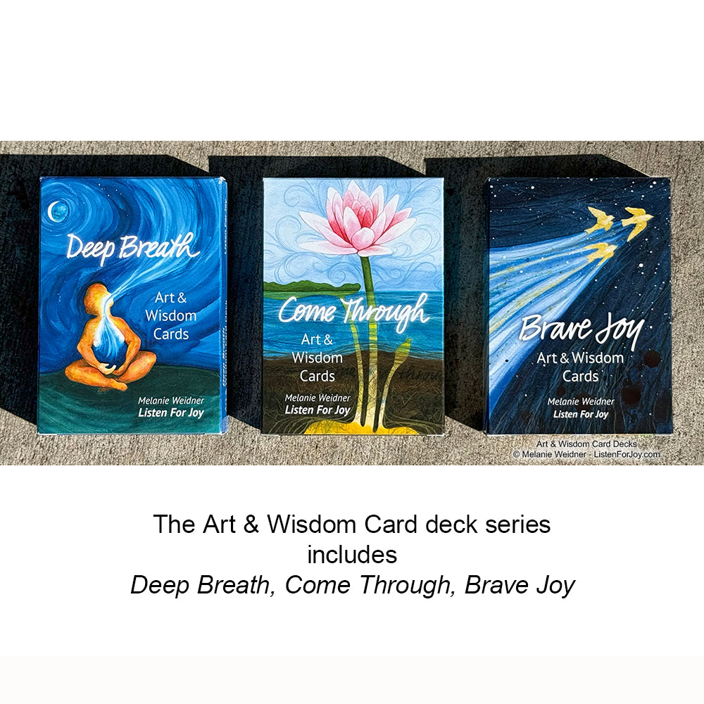 Product: Art Card Deck - Deep Breath | Listen For Joy | Spiritual Art