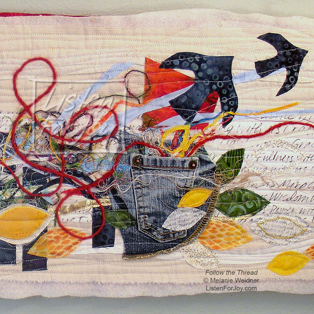 Original Art: Follow the Thread | Listen For Joy | Spiritual Art